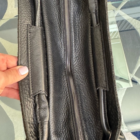 HAMMITT Benjamin Professional Leather Tote Black Pebbled Shoulder Work Bag - Picture 9 of 12